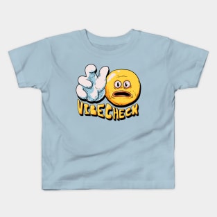 Vibe Check - Cursed Vibe Check Emoji Hand Dank Meme Kids T-Shirt